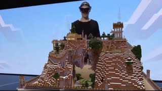 Minecraft HoloLens Full Gameplay E3 2015 Microsoft Press Conference Xbox onepc HD [upl. by Nura]