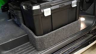 VW Transporter T6 Kombi rear underseat storage [upl. by Hgielhsa130]