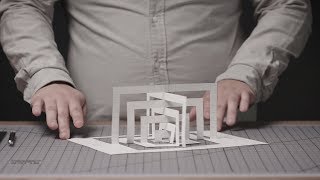 Bauhaus 3D Paper Structure Spiral Exercise [upl. by Virgel]