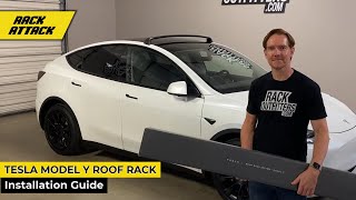 Tesla Model Y Roof Rack Crossbars Installation [upl. by Dwaine]