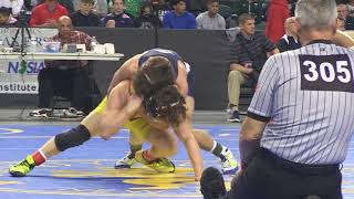 Robert Howard defeats Antonio Mininno in sudden victory of NJSIAA state wrestling semifinals [upl. by Dubois585]