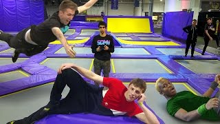 SIDEMEN TRAMPOLINE CHALLENGES Injury Warning [upl. by Stedman89]