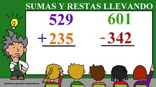 SUMAS Y RESTAS LLEVANDO [upl. by Ahgiela]