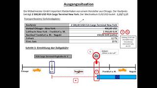 Berechnung der Einfuhrabgaben 3 Luftfracht Zollgebühr Einfuhrumsatzsteuer Einstandspreis [upl. by Rochus]