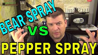 Survival Myth Bear Spray VS Self Defense Pepper Spray [upl. by Asquith]