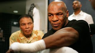 MUHAMMED ALI VISITS MIKE TYSON BEFORE HIS LAST FIGHT [upl. by Ittak]