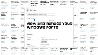 How to View and Manage Your Windows Fonts [upl. by Giraud251]