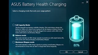 How to set Asus laptop battery charging to 6080 [upl. by Kore413]