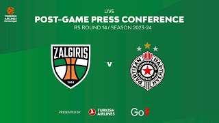 Žalgiris  Partizan  Press Conference  EuroLeague 202324 Round 14 [upl. by Onabru584]