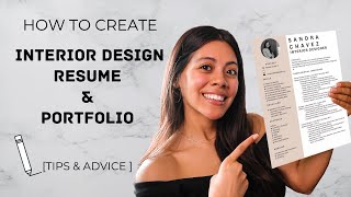 HOW TO CREATE AN INTERIOR DESIGN RESUME amp PORTFOLIO  TIPS amp ADVICE [upl. by Gurl]