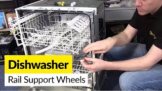 How to Replace Rail Support Wheels on a Dishwasher [upl. by Sousa]