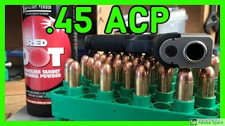 🔥 Reloading 45 ACP on a Single Stage Press  How to Reload [upl. by Analos]