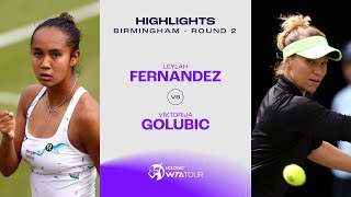 Leylah Fernandez vs Viktorija Golubic  2024 Birmingham Round of 16  WTA Match Highlights [upl. by Nilyam]