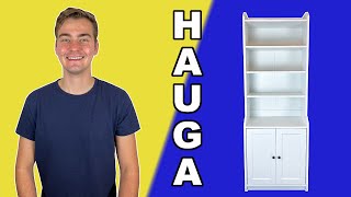 HAUGA High Cabinet with 2 Doors IKEA Tutorial [upl. by Ancel]