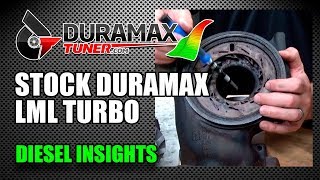 The stock Duramax LML Turbocharger  Diesel Insights [upl. by Elinnet]