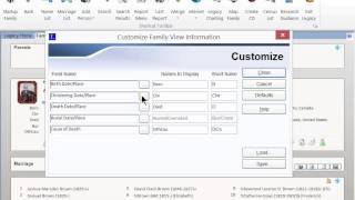 Legacy QuickTip Video  How to Customize the Family Views Information [upl. by Airogerg943]