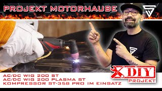 STAHLWERKSTATT Motorhaube vs ACDC WIG 200 Plasma ST IGBT schweissen und schneiden 002 [upl. by Eignat]