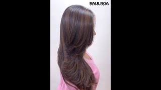 Mechas Color Miel shortvideo  RAUL ROA ESTILISTA [upl. by Naujak]