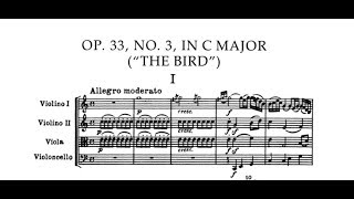 Haydn Quartet in C Op 33 No 3 quotThe Birdquot Score [upl. by Ayhay652]