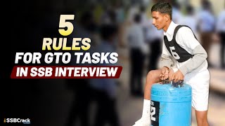 5 Must Known Rules For SSB Interview GTO Tasks [upl. by Euqinahc764]