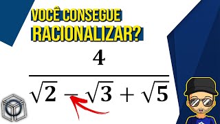 Aula 50 Racionalização de denominadores com subtração e soma de 3 raízes quadradas Parte 02 [upl. by Drooff4]