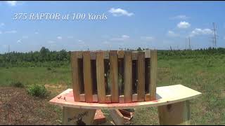 375 RAPTOR BALLISTICS TEST  HARD TARGET  100 YARDS [upl. by Magnus546]