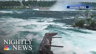 Boat Stuck At Niagara Falls For More Than 100 Years Comes Loose  NBC Nightly News [upl. by Livvie]