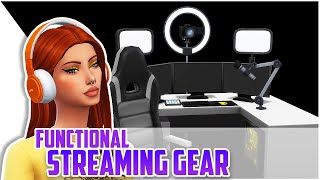 FUNCTIONAL STREAMING GEAR FOR YOUR SIMS 📷🎮  The Sims 4 CC Showcase [upl. by Nonnahc]