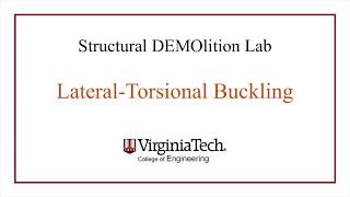 Lateral Torsional Buckling Introduction [upl. by Elli]