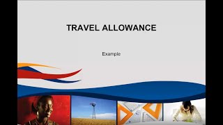 2021 Travel allowance example [upl. by Odirfliw466]