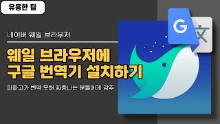 네이버 웨일 브라우저에 구글 번역기 설치하는 방법 파파고가 번역 못할 때 사용해 보세요 [upl. by Acinahs50]