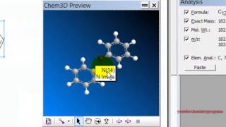 ChemDraw tutorial 16 show chemical structure in 3D preview [upl. by Johnsten792]