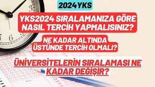 YKS2024de sıralamanıza göre nasıl tercih yapmalısınız üniversitelerin sıralaması nasıl olacak [upl. by Pimbley]