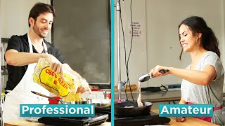 Amateur Chef Vs Professional Chef Hangover Foods [upl. by Eerual]