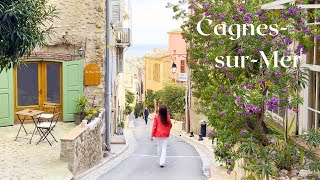 Walk in Cagnessurmer beautiful old town on Côte dAzur What to visit around Nice French Riviera [upl. by Yllatan]