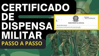 COMO TIRAR O CERTIFICADO DE DISPENSA MILITAR online  CDI [upl. by Sinylg]