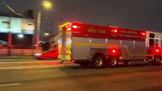 Philadelphia Rescue Squad on W Girard Ave at night [upl. by Enirtak]