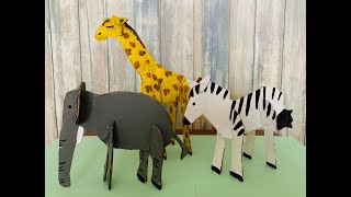 How to Make DIY Cardboard Animals Step by step [upl. by Knitter]