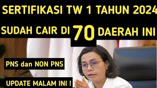 SERTIFIKASI TRIWULAN 1 TAHUN 2024 SUDAH CAIR DI 70 DAERAH INI [upl. by Mandy]