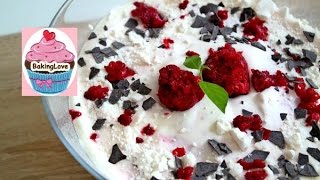 HimbeerSchichtdessert mit Baiser I Nachspeise mit Himbeeren I Schichtdessert [upl. by Mady]