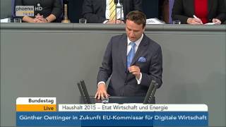 Bundestag Debatte über Etat Wirtschaft amp Energie Teil 3 ua mit Thomas Jurk am 10092014 [upl. by Elsbeth]