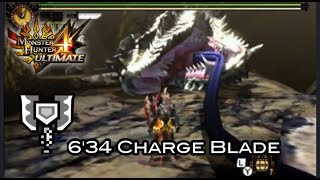 Monster Hunter 4 Ultimate MH4U Advanced Dalamadur  634 Charge Blade Solo  No Damage [upl. by Noy]