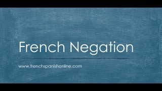 Negation in French  Part 1  The French Hub [upl. by Aynnat]