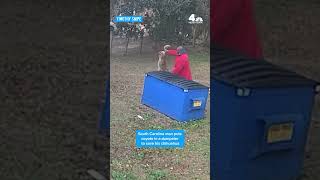 Man throws coyote in dumpster to save his chihuahua shorts [upl. by Claudetta820]