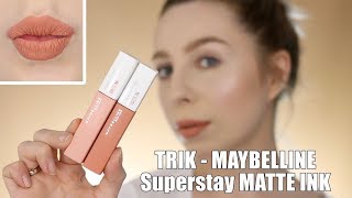 TRIK na pomadkę której NIENAWIDZIŁAM  Maybelline Superstay Matte INK [upl. by Zorine]