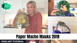 How to make paper mache masks with kids [upl. by Dhruv298]