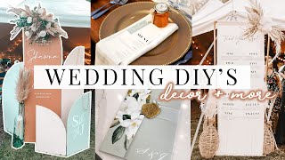 DIY WEDDING DECOR  Affordable Budget Friendly OnTrend Signage Seating Chart Stationary  MORE [upl. by Betthel]