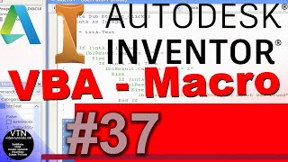 AutoDesk INVENTOR VBA 37 Samples [upl. by Lisandra684]