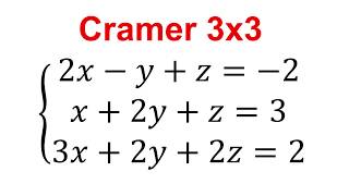 Sistema de ecuaciones 3x3  regla de Cramer cofactores Por Nekagra [upl. by Anawak]