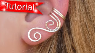 TUTORIAL Made EASY  Make Cascade Swirl Ear Cuffs  DIY [upl. by Eissim]